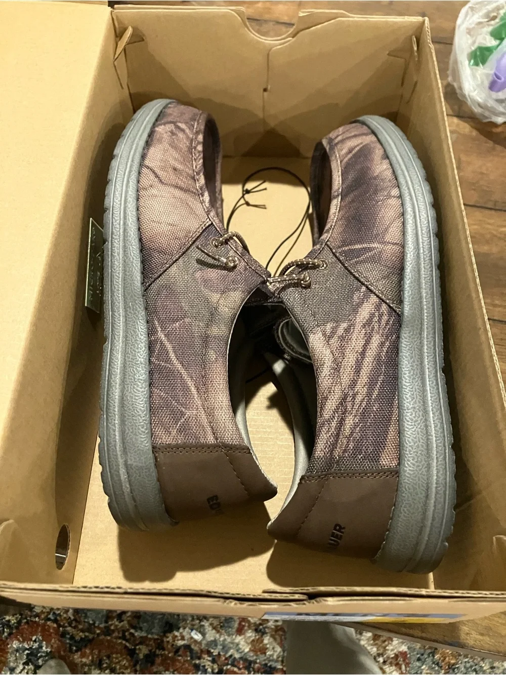 Eddie Bauer Men's Camouflage Lace-Up Casual Shoe - Brown/Gray Sz 8